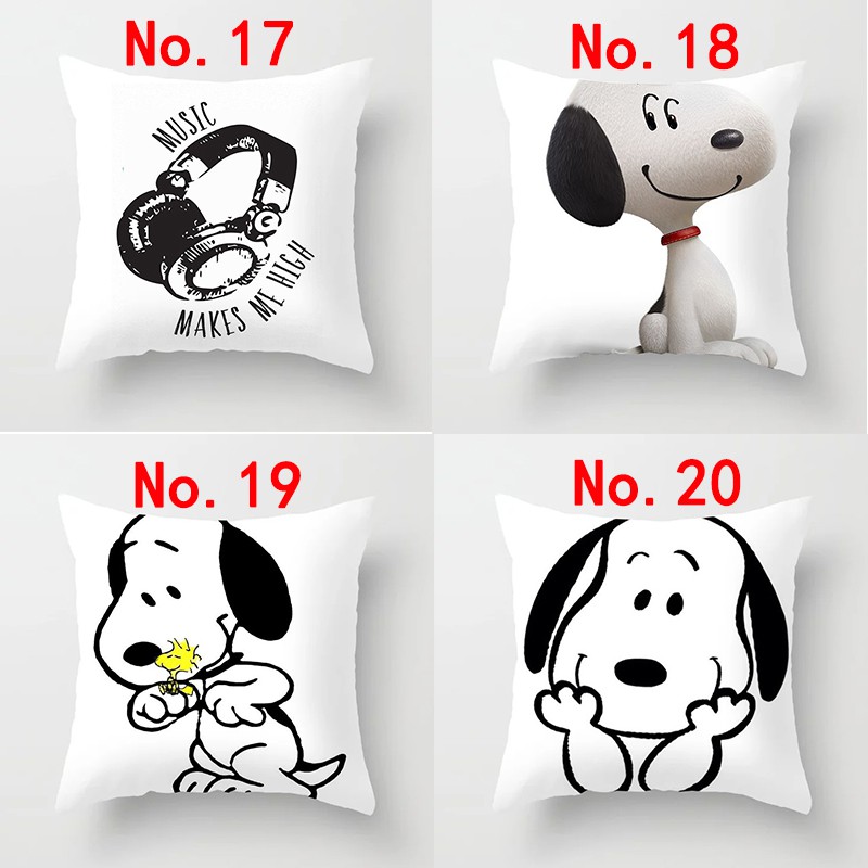 Vỏ Gối Vuông In Hình Chú Chó snoopy Dễ Thương Trang Trí Nội Thất Ốp