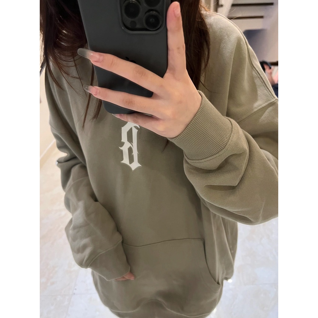 NRVP Áo Hoodie Nữ Tay Dài Dáng Rộng Thời Trang Phong Cách Hàn Quốc