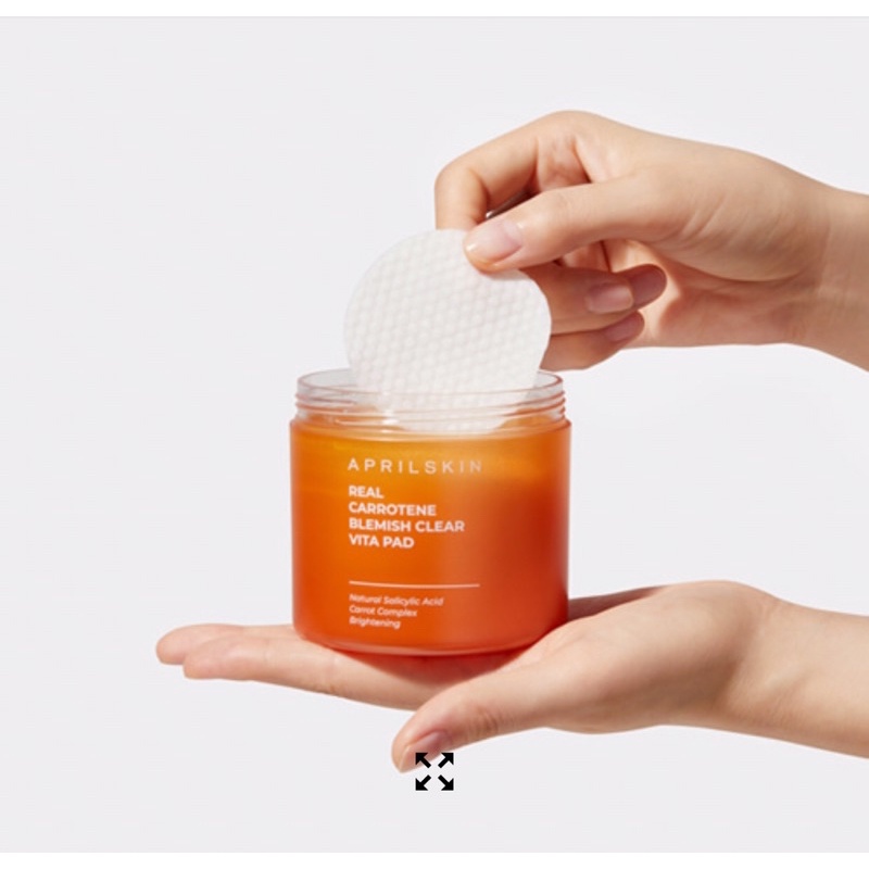 Thanh lý / Pass toner pad cà rốt APRILSKIN giàu vitamin A thành phần vegan