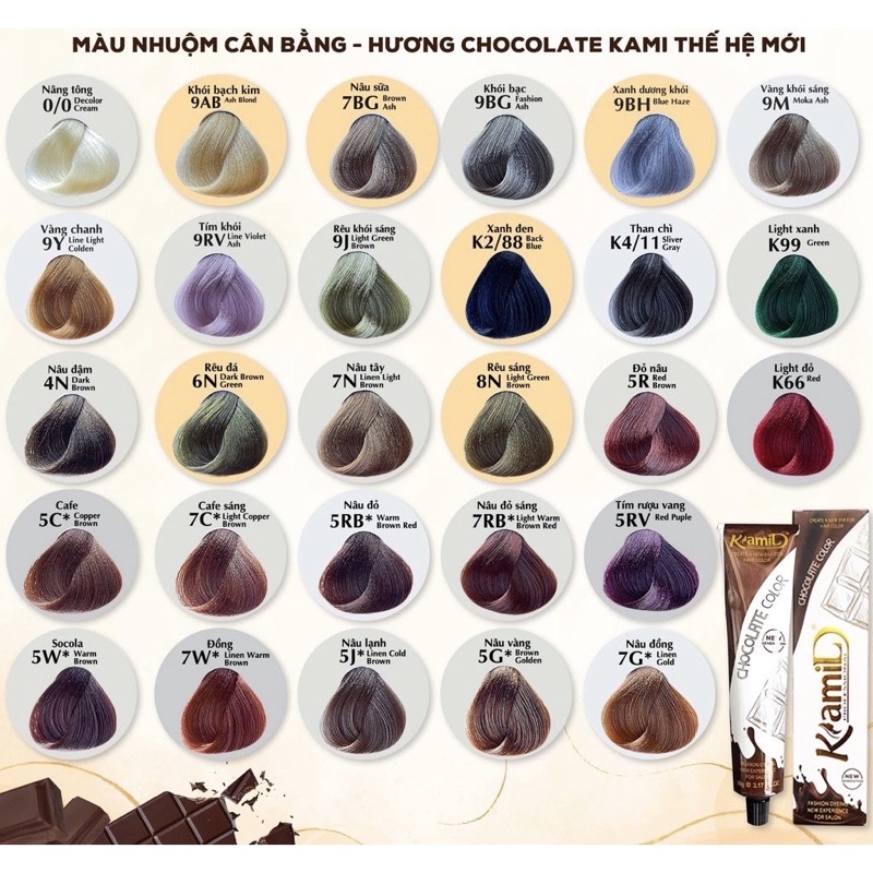 Thuốc Nhuộm Mầu Nâu Lạnh - Hàng công ty