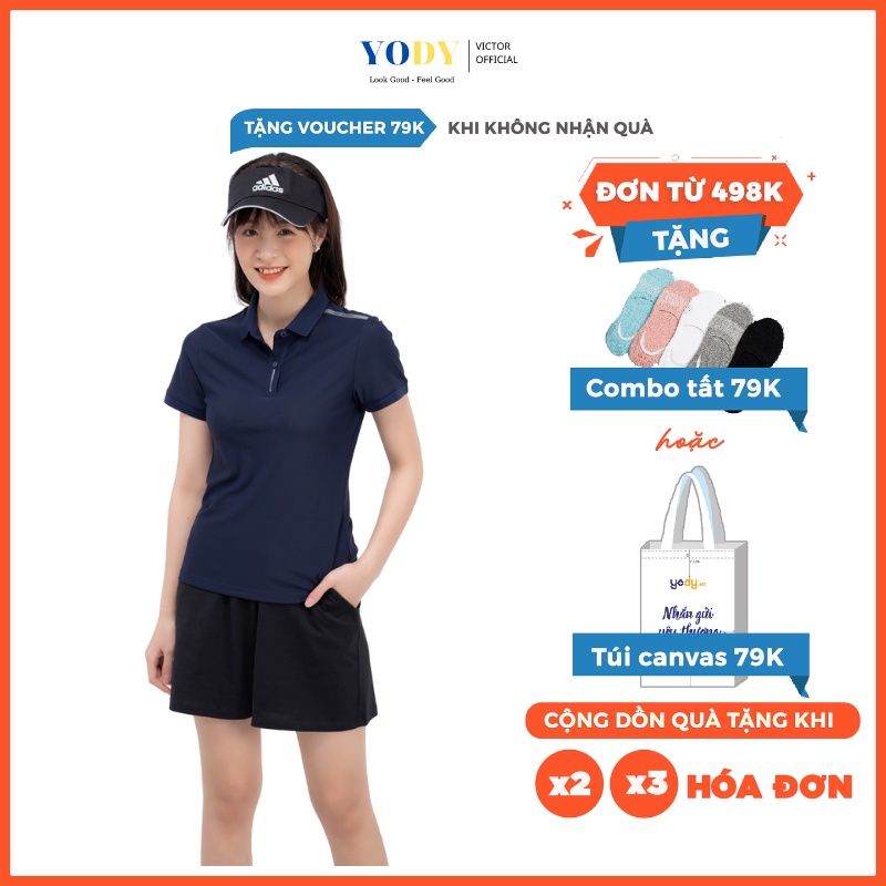 Áo Polo Thể Thao Nữ YODY Chất Liệu Airycool Basic Thông Thoáng Mềm Mịn SAN5002