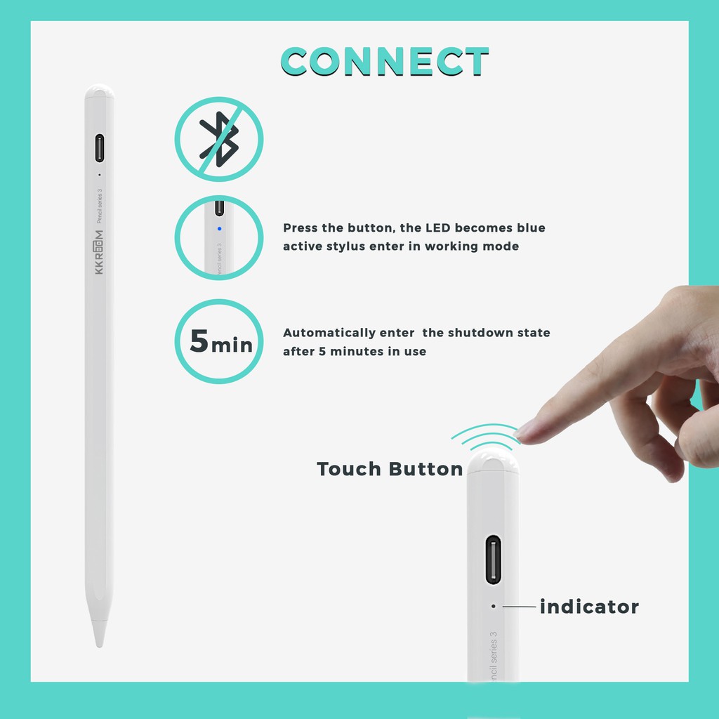 Bút cảm ứng điện thoại KKROOM phụ kiện bút cảm ứng thông minh cho iphone ipad android tablet cây viết cảm ứng