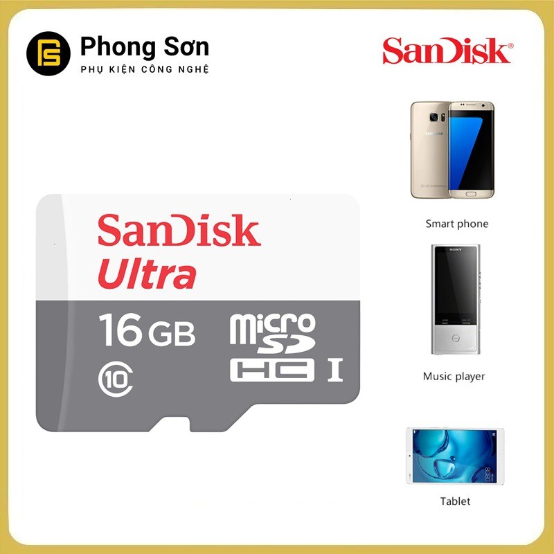 Thẻ nhớ Micro SDHC 16GB Ultra 533x 80mb/s Sandisk | BigBuy360 - bigbuy360.vn