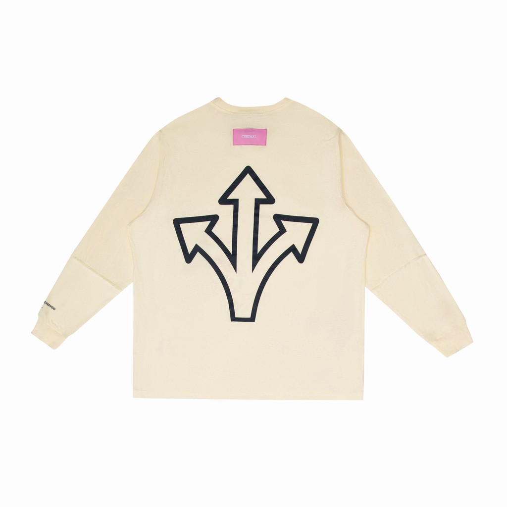 5THEWAY® /YILAC/ SQUARE LONG SLEEVE TEE™ in LEMON ICING aka Áo Thun Vàng Tay Dài