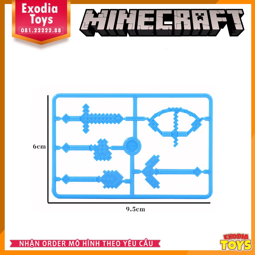 Xếp hình phụ kiện MOC vỉ vũ cho nhân vật trò chơi Minecraft - Đồ Chơi Lắp Ghép Sáng Tạo - Shijie 60185