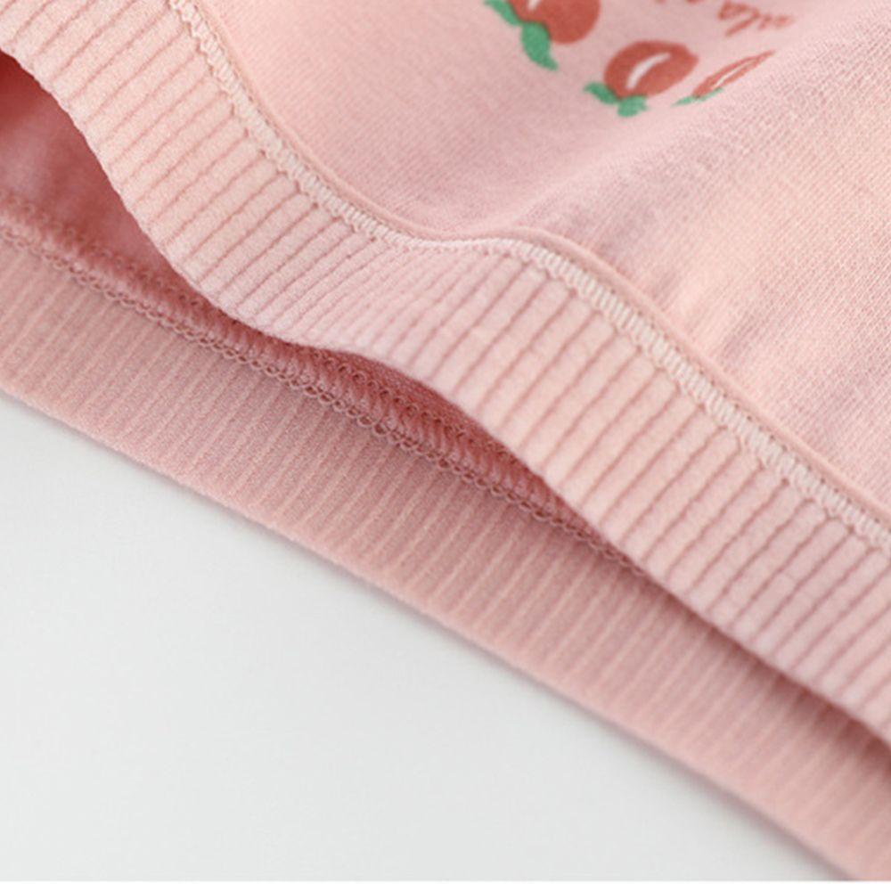 OCEANMAP Quần Lót Thoáng Khí Thoải Mái Màu Trơn Họa Tiết Quả Đào Dành Cho Nữ