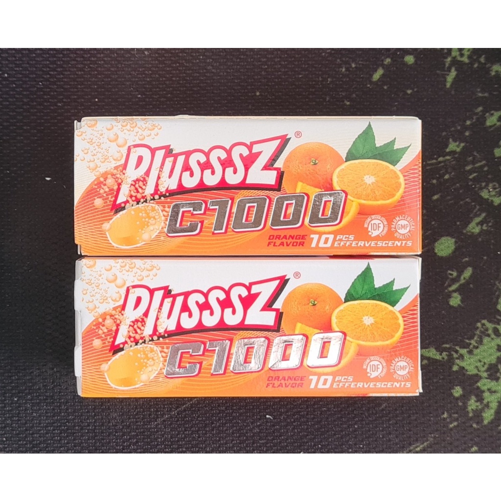 Sủi tăng lực Plusssz C1000 (Tuýp 10 viên) của Ba Lan - Bổ sung Vitamin C, giúp tăng cường sức đề kháng, chống oxy hóa