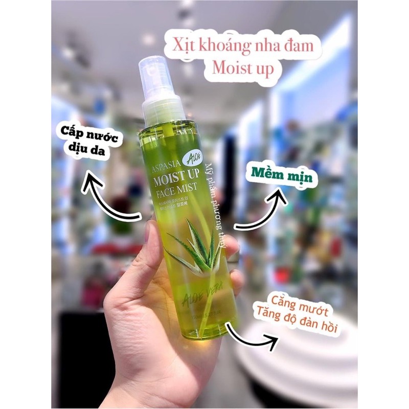 Xịt khoáng lô hội Aspasia Aloe Vera 150ml