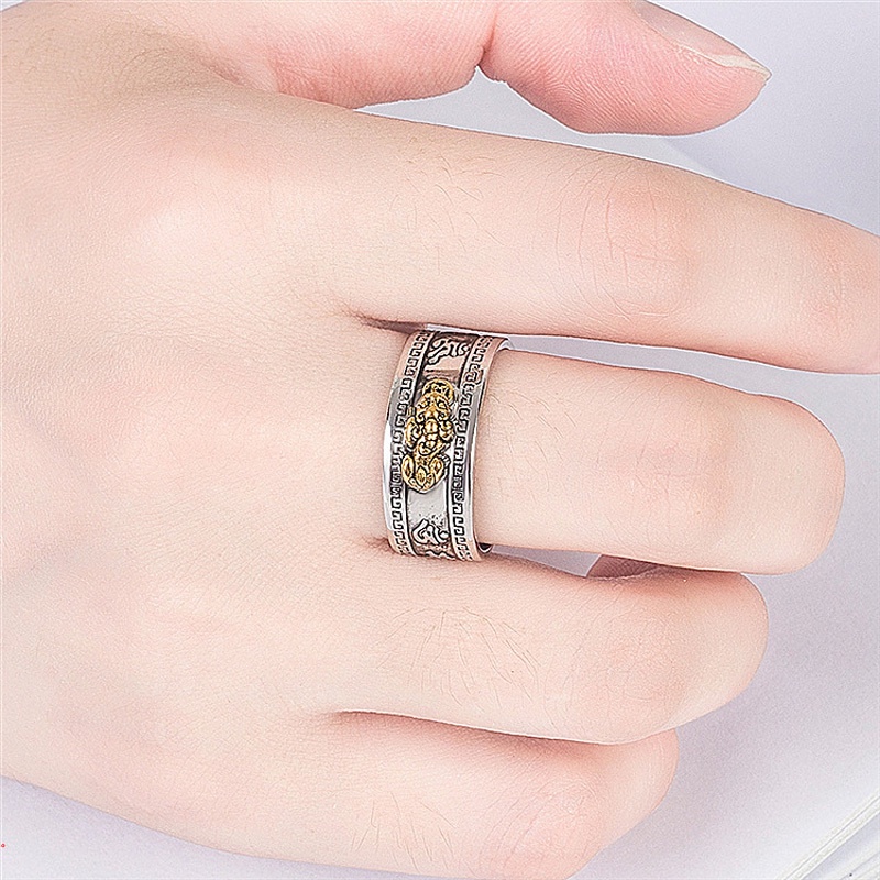 Nhẫn Nam Nữ Tốt Lành Phong Thủy Pixiu Mắn Nhẫn Titan