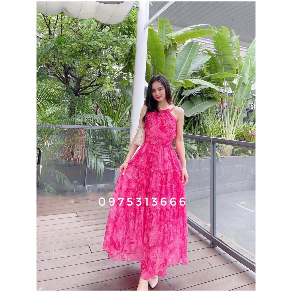 Đầm Cổ Yếm, Váy Maxi Đi Biển V136, Chất Voan Mềm Mướt, Họa Tiết Hoa Vàng, Hồng, Cam, Tím, Xanh Siêu Hack Dáng | BigBuy360 - bigbuy360.vn