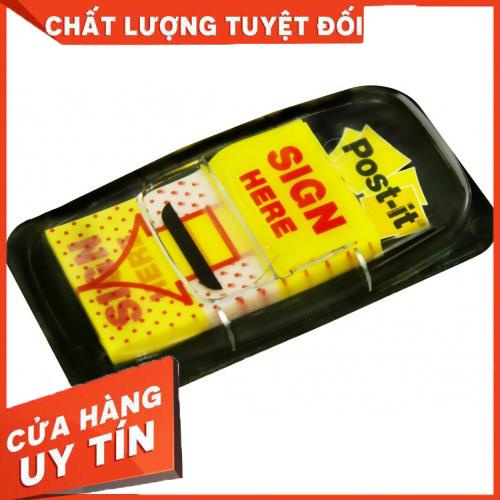 Giấy note trình ký Sign here giấy ghi chú sign here loại vàng cam CAM KẾT CHÍNH HÃNG