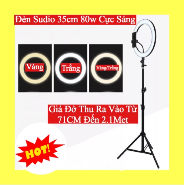 Đèn Make Up, Đèn Live Stream, Chụp Hình, Phun Xăm Size Đèn 35mm Bảo Hành 6 Tháng