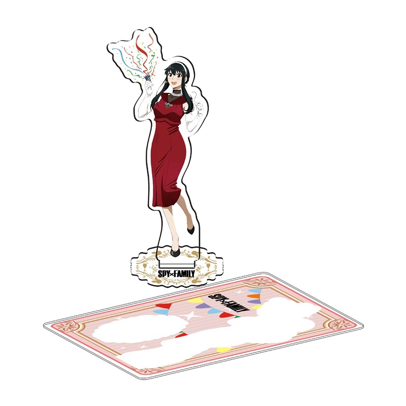 Mô Hình Nhân Vật Anya Yor Loid Ngụy Trang Trong Phim Spy X Bằng Acrylic Đứng Để Bàn Trang Trí