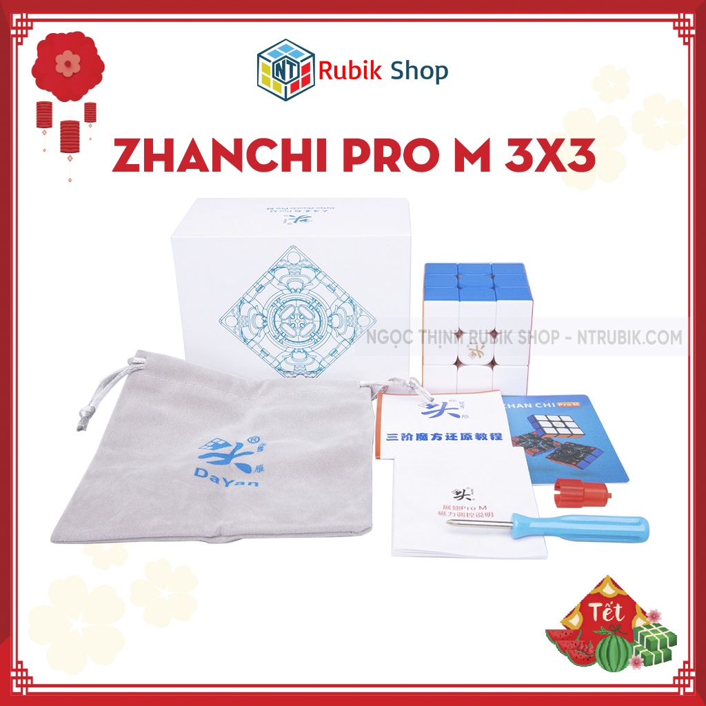 [Siêu phẩm] Rubik 3x3x3 Dayan Zhanchi Pro M Stickerless 2021 (Có nam châm)