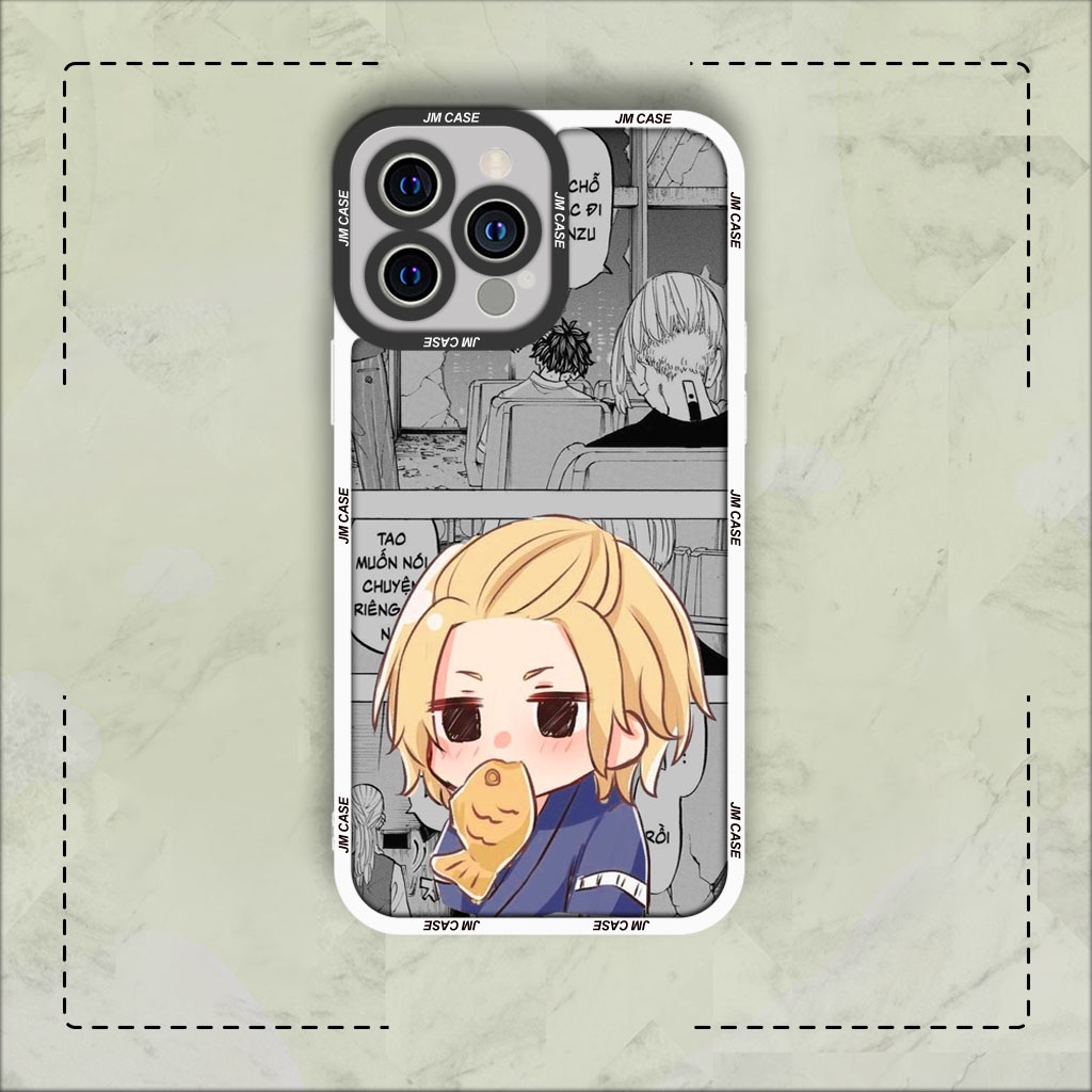 Ốp lưng iphone cạnh vuông JM Case Mikey Chibi TR 6plus/6s/6splus/7/7plus/8/8plus/x/xs/11/12/pro/max/plus/promax