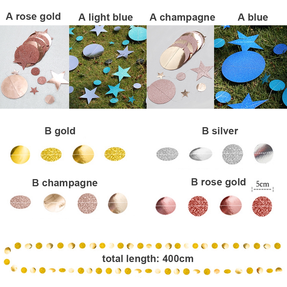 Dây Treo Trang Trí Tiệc Sinh Nhật 4m Hình Ngôi Sao Lấp Lánh