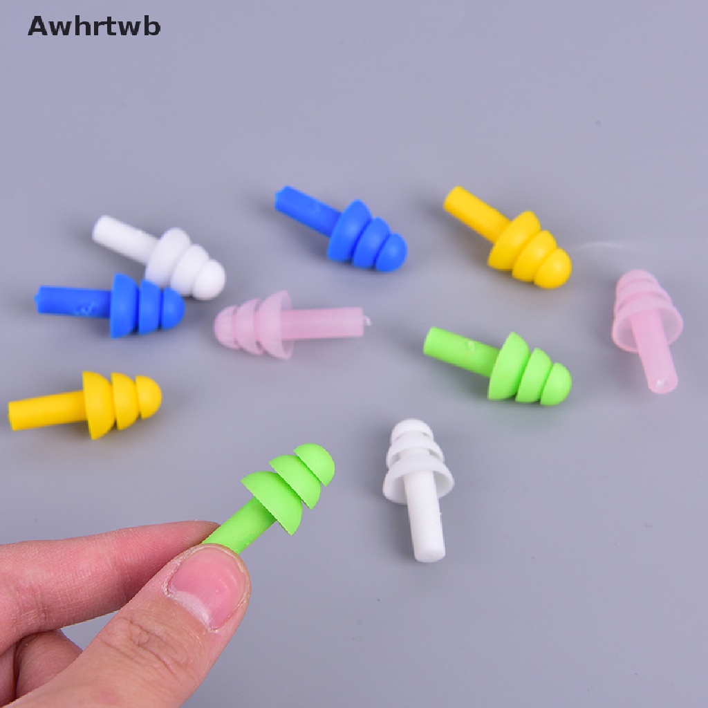 Set 5 Cặp Nút Bịt Tai Bằng Silicone Chống Ồn Tiện Dụng Khi Đi Bơi