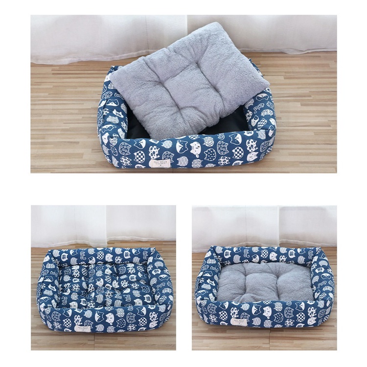 Đệm lông họa tiết Canvas cho thú cưng (lõi rời)