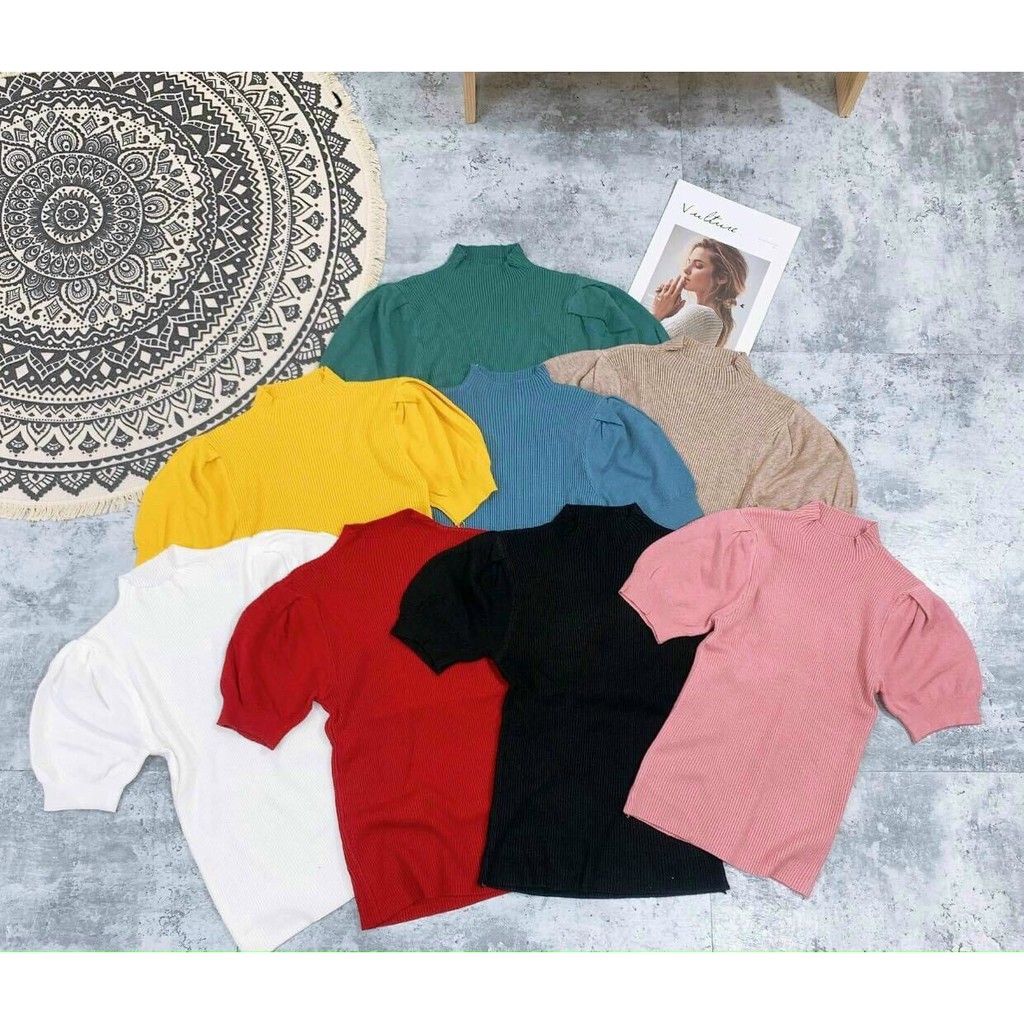 Áo len cổ cao TAY  bồng LỠ chất đẹp | BigBuy360 - bigbuy360.vn