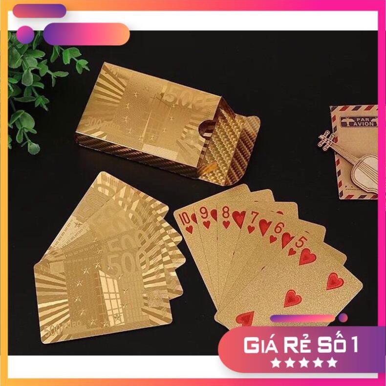 Đồ chơi Bộ Bài tây / Tú lơ khơ lá vàng hàng đẹp
