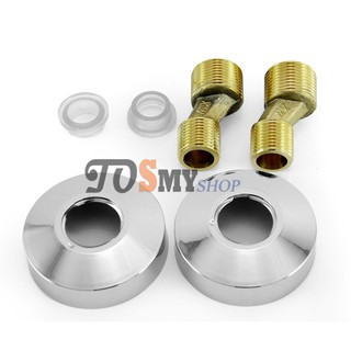 Bộ 2 chân chữ Z đồng thau lắp đặt cho củ sen nóng lạnh