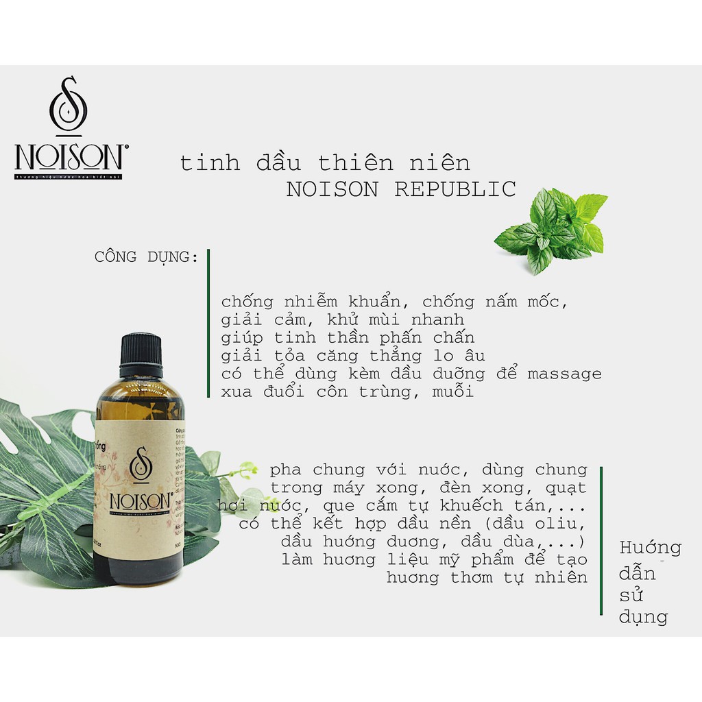 Tinh dầu Bạch đàn chanh Noison | Eucalyptus Citriodora Essential Oil | Nhập khẩu Ấn Độ