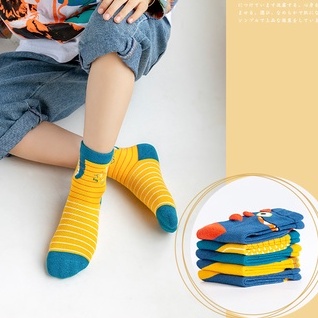 LJMOFA KIDS 5 đôi vớ trẻ em 1-12 tuổi vớ trẻ em vớ lớn đầu rồng nhện người hoạt hình 3d vớ tại hàn quốc hỗ trợ bán buôn thứ hai
