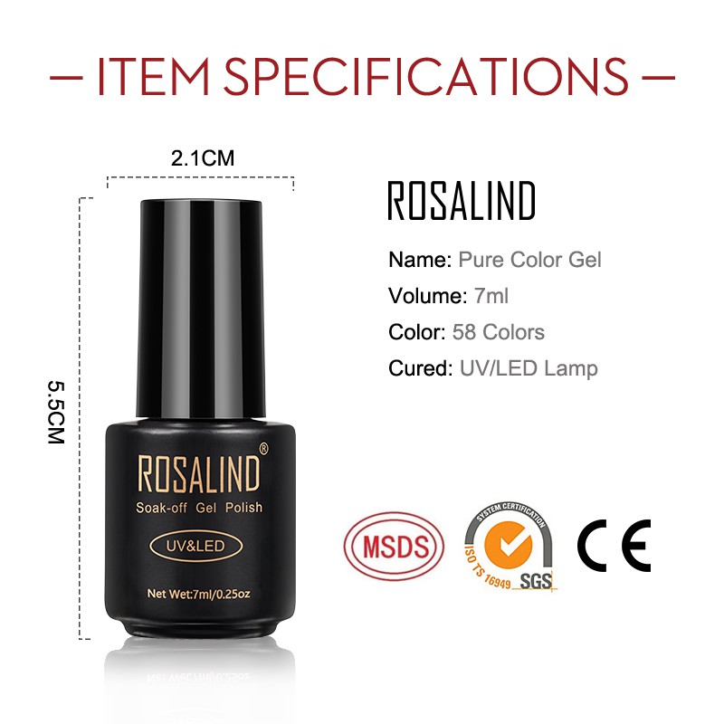 Sơn Móng Tay Rosalind 7ml Bán Vĩnh Viễn Chuyên Dụng