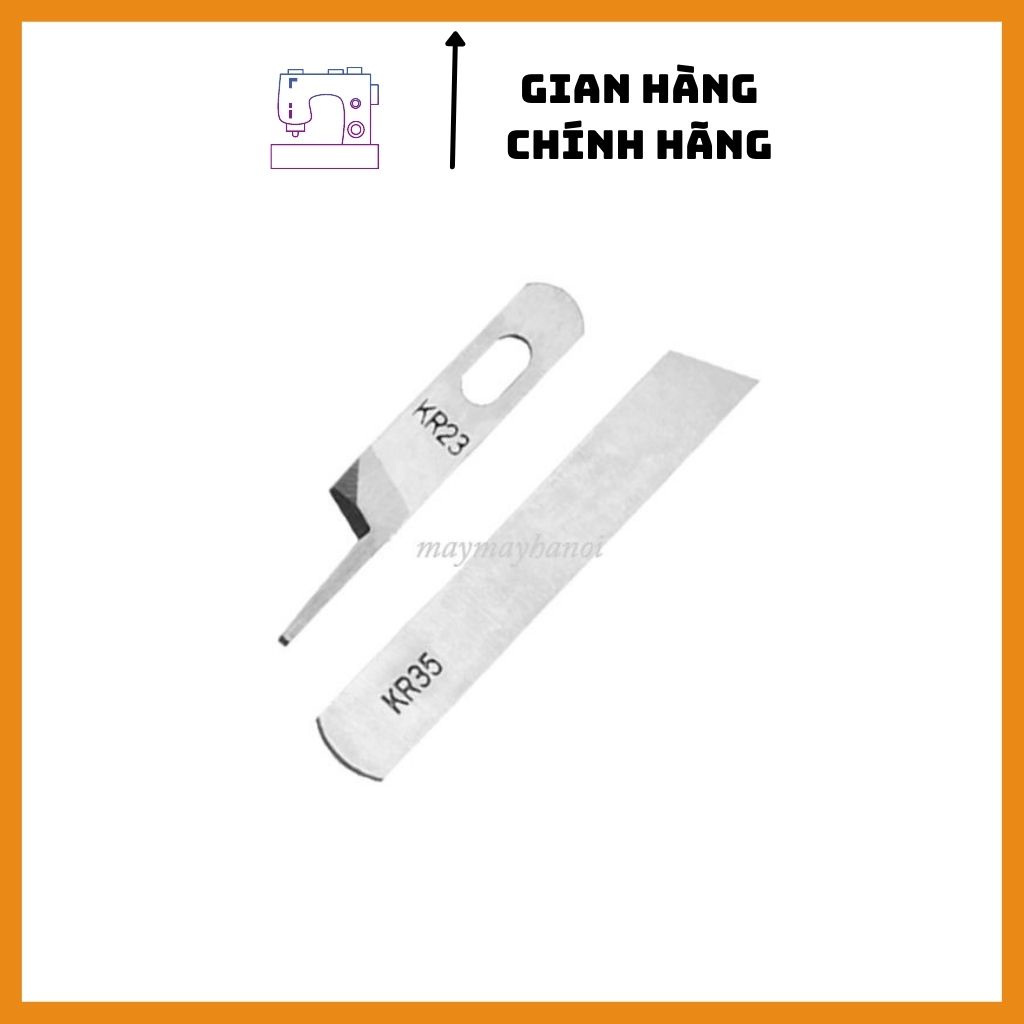 Bộ dao xén vải máy vắt sổ công nghiệp gồm 1 dao trên 1dao dưới