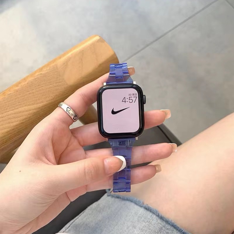 Dây Đeo Đồng Hồ Trong Suốt Cho Apple Watch Series SE 7 6543 38 41 45 40mm 42 44mm