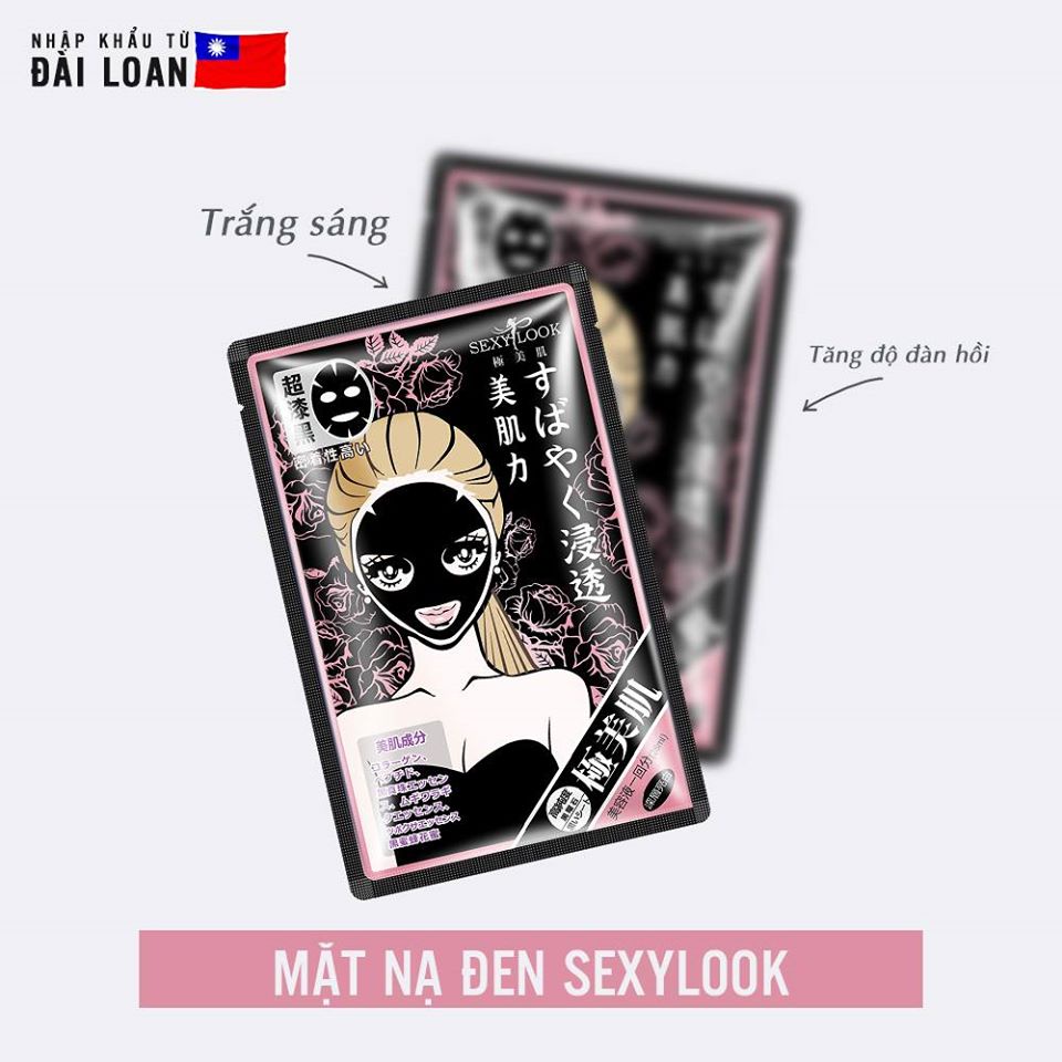 Mặt Nạ Sexylook [MIẾNG LẺ] Dòng Mặt Nạ Đen Tràm Trà, Hoa Hồng, Hoa Đỏ, Hoa Cúc Vàng Giảm Mụn Kiểm Soát Dầu Nhờn