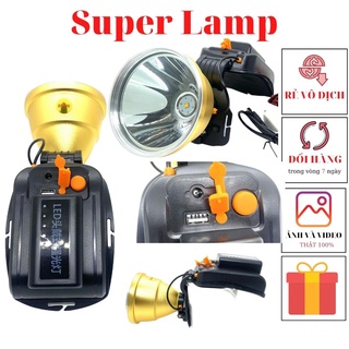 Đèn pin đội đầu siêu sáng, đèn đeo đầu k1000 6 pin , cổng ra usb, bảng hiển thị pin choá 10cm chiếu xa 500m