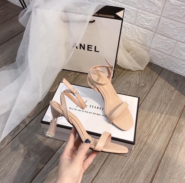 Dép sandal nữ đế nhọn cao 6 phân M185 SHOEBYMAI