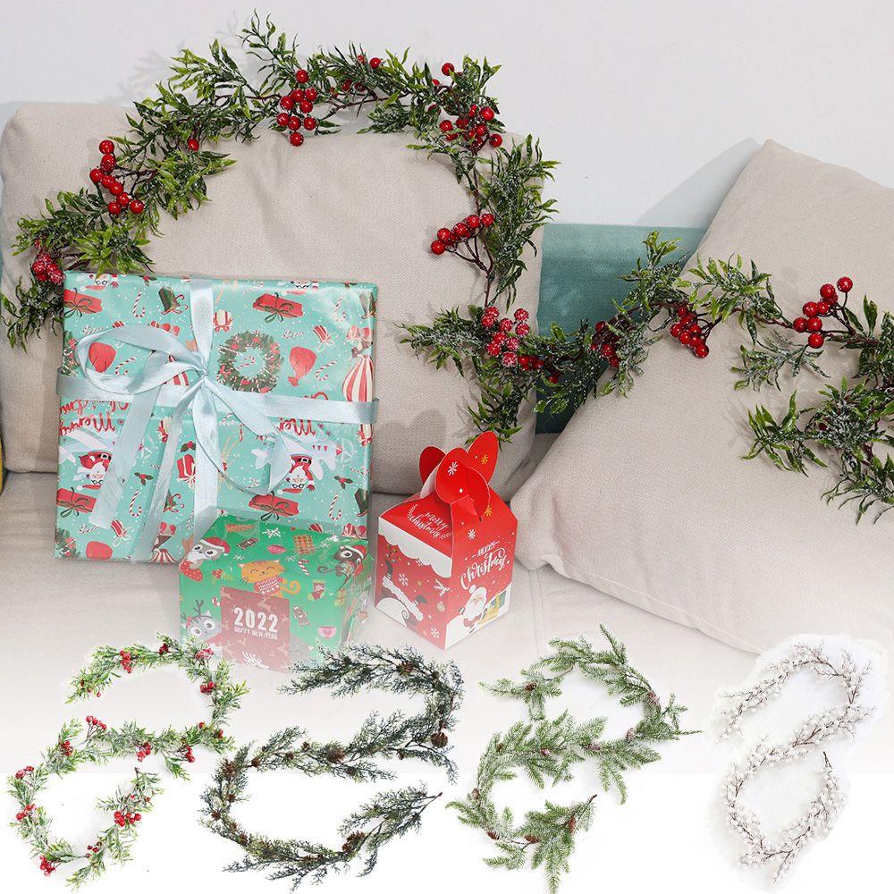 LAKAMIER Vòng Hoa Treo Trang Trí Cây Thông Giáng Sinh