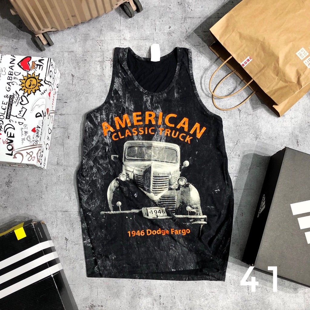 Áo ba lỗ gym sát nách tanktop 3 lỗ bigsize họa tiết đầu lâu form rộng cotton nam SNTL - XL