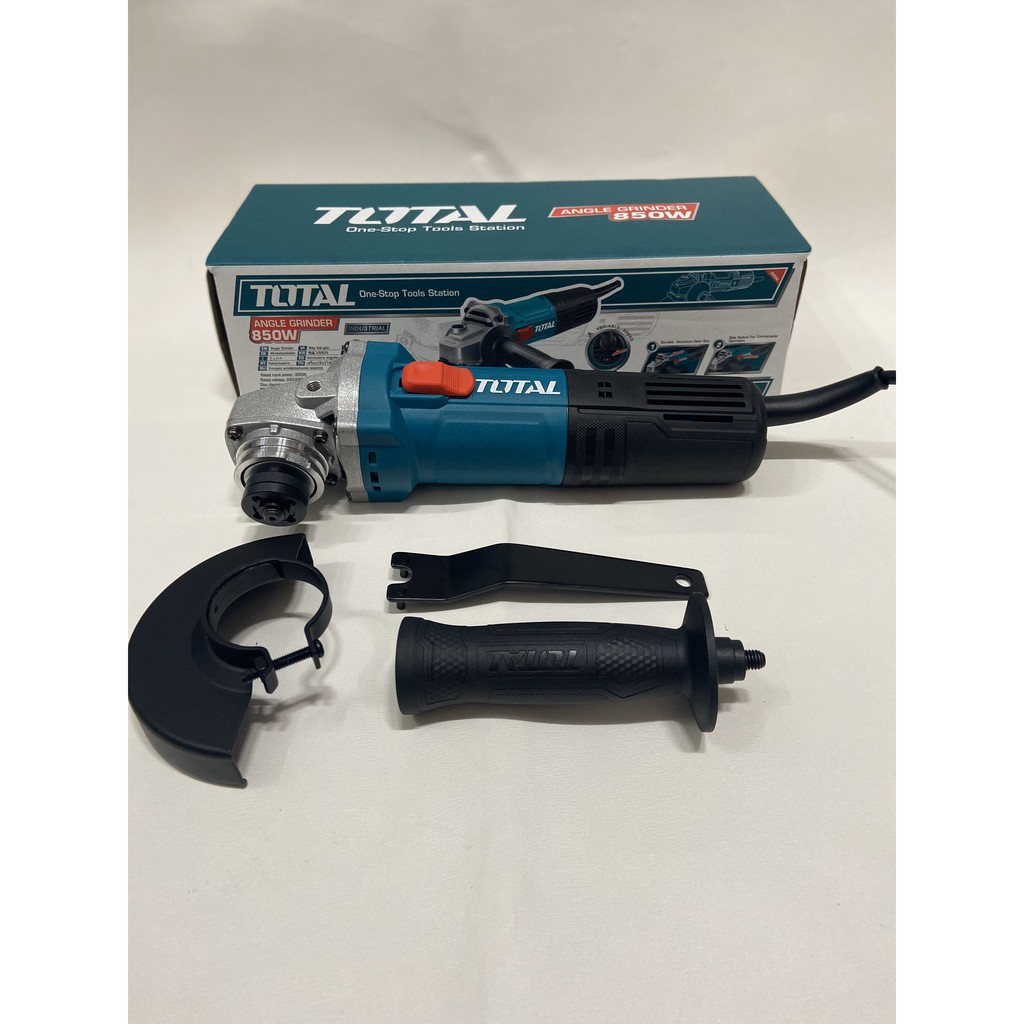 Máy mài góc 100mm 850W TOTAL TG108100365 Chỉnh Tốc Độ - Công tắc trượt hong - Trục Chính M10 Cắt Sắt Cầm Tay