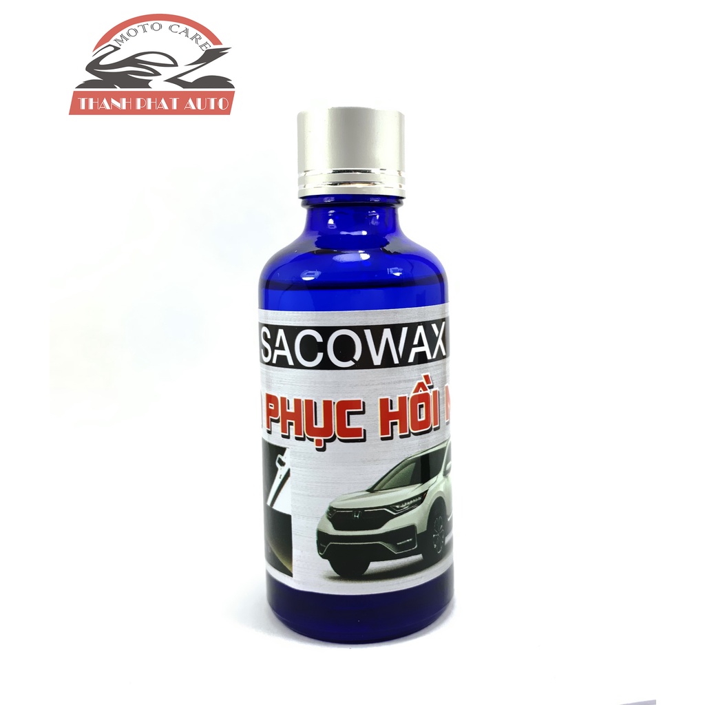 Chai Nano phục hồi nhựa SACOWAX dùng cho xe máy và ô tô 10ml-50ml tặng mút bôi