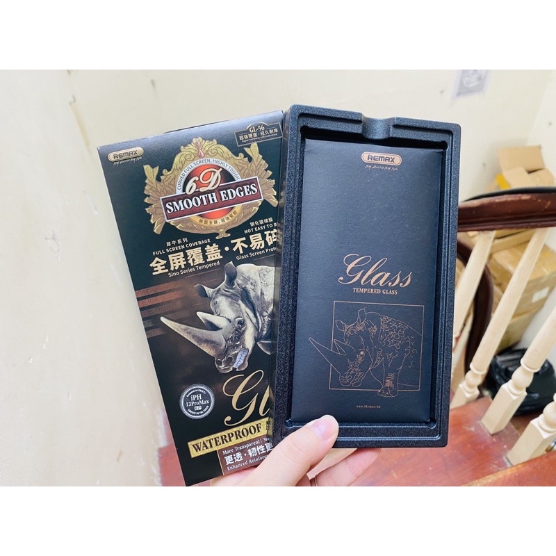 Kính cường lực Remax tê giác cho iPhone 7plus đến 13 Pro Max , Mini, 12, 11, Xs max GL56 Full màn hình cảm ứng siêu mượt