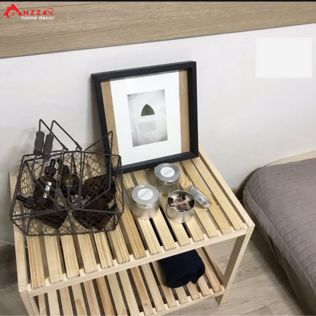 Kệ gỗ đa năng, kệ trang trí Anzzar.home, decor phòng ngủ, kệ gỗ đầu giường