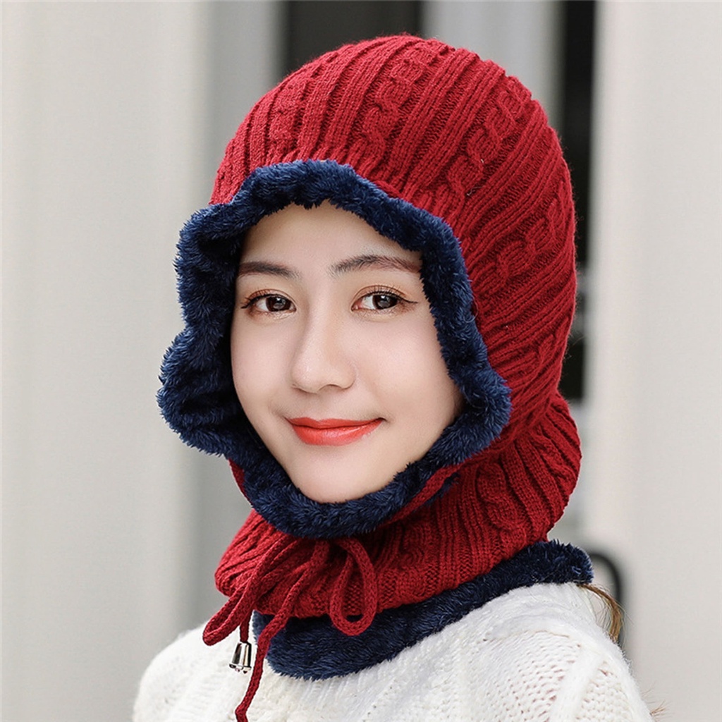 Mũ beanie màu xanh dương chống nhăn thời trang mùa đông