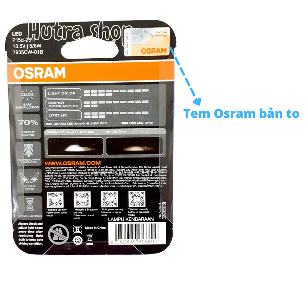 Đèn pha led m5 Osram xe máy