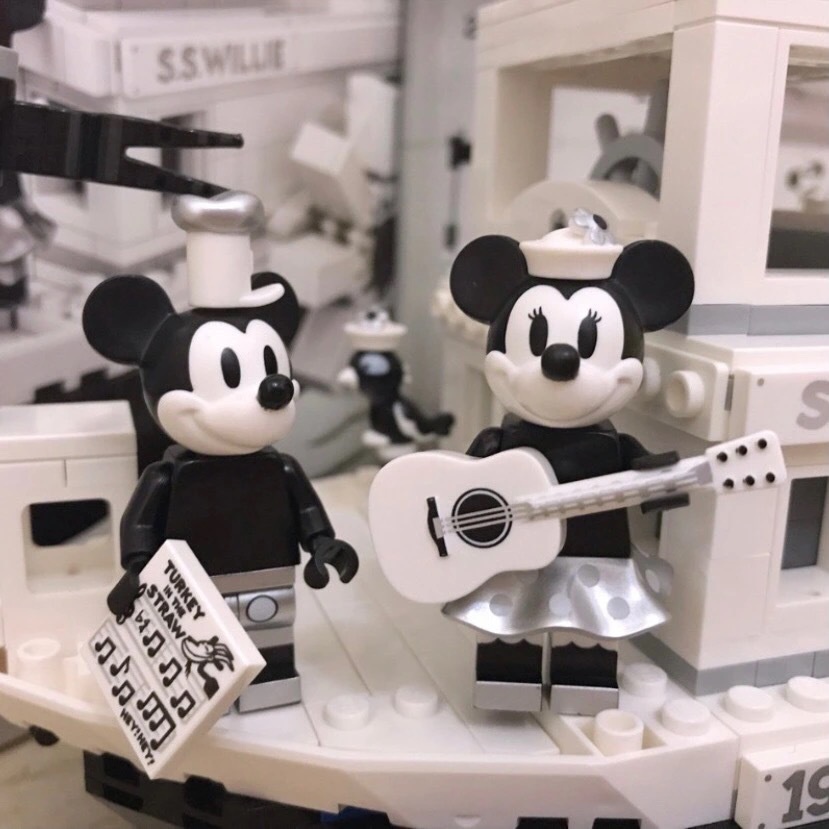 Bộ 842 Miếng|Bộ Đồ Chơi Lắp Ráp Mô Hình Tàu Thuyền Xây Dựng Disney Mickey