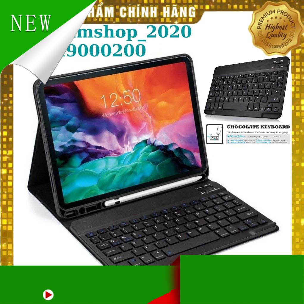 Bao da kèm bàn phím Bluetooth cho iPad Pro 11.0 inch 2018/2020/10.5/10.2/Gen 7/8/9.7/Air/Mini 1/2/3/4/5 c
