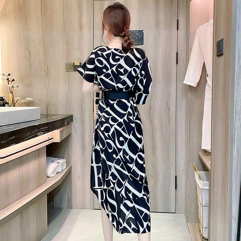 ĐẦM LỤA CHỮ KÈM BELT