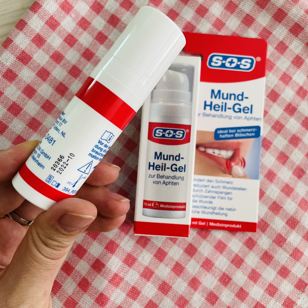 [Có sẵn] Gel nhiệt miệng SOS Mund 15ml (hàng Đức)