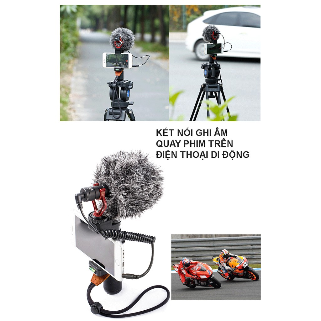 Micro Boya BY-MM1 thu âm cao cấp cho máy ảnh DSLR, action camera, và điện thoại - Hàng Chính Hãng