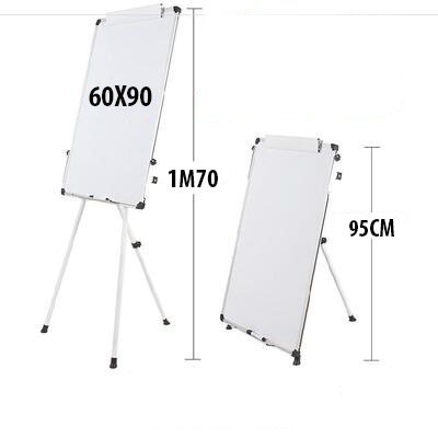 Bảng Flipchart Chân Rút A Kẹp Giấy, Viết Bút, Chân Di Động 60x90cm - Tặng Nhiều Quà