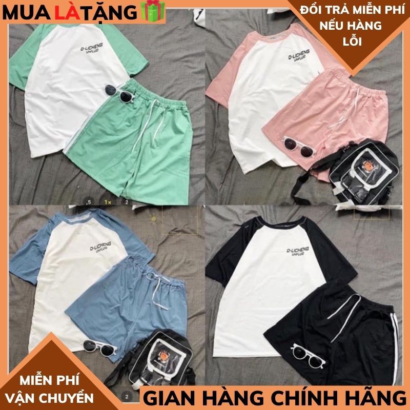 Set Đồ Nữ - Bộ Thể thao Unisex 🍀𝐂𝐨́ 𝐕𝐢𝐝𝐞𝐨 + 𝐀̉𝐧𝐡 𝐭𝐡𝐚̣̂𝐭 🍀Set đồ thể thao nam nữ đều mặc chất cotton mền và mát  XMTC2