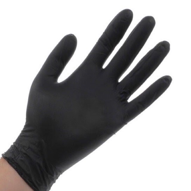 Găng tay đen không bột siêu dai dùng trong ngành xăm
