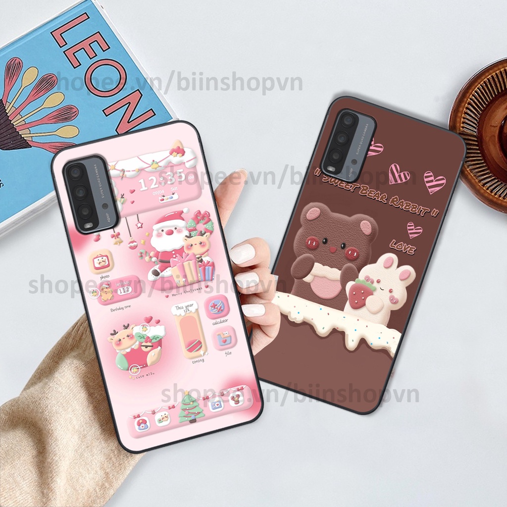Ốp Xiaomi Redmi 9T in hình gấu chocolate kẹo ngọt siêu đẹp siêu xinh